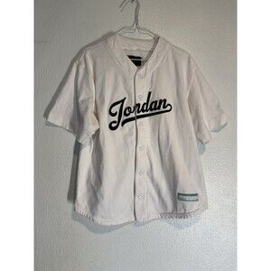 Nike Jordan Flight MVP Men's Medium Loose FIT Baseball Jersey , White.
